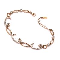 925 Ayar Gümüş Rose Kaplamalı Vav Bileklik