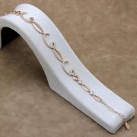 925 Ayar Gümüş Rose Kaplamalı Vav Bileklik