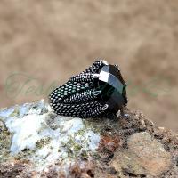 925 Ayar Gümüş Pençeli Siyah Zirkon Taşlı Erkek Yüzük