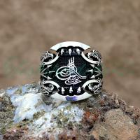 925 Ayar Gümüş Tuğra Kartal Pençeli Erkek Yüzük