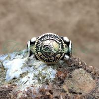 925 Ayar Gümüş Tuğralı Osmanlı Sikkesi Erkek Yüzük