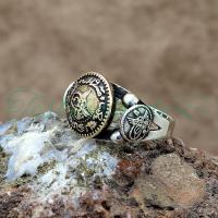 925 Ayar Gümüş Tuğralı Osmanlı Sikkesi Erkek Yüzük