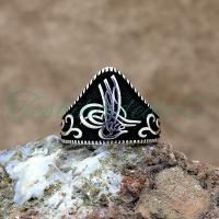 925 Ayar Gümüş Tuğralı Zihgir Erkek Yüzük