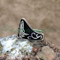 925 Ayar Gümüş Tuğralı Zihgir Erkek Yüzük