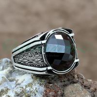 925 Ayar Gümüş Zirkon Taşlı Erkek Yüzük