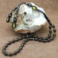 1000 Ayar Gümüş Kazaz Kamçılı 8'Li Pirinç Karpuz İşlemeli Erzurum Oltu Taşı Tesbih