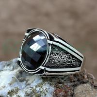 925 Ayar Gümüş Zirkon Taşlı Erkek Yüzük