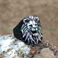 925 Ayar Gümüş Aslan Tasarım Erkek Yüzük