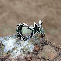 925 Ayar Gümüş Ayyıldız Erkek Yüzük