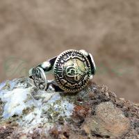 925 Ayar Gümüş Tuğralı Osmanlı Sikkesi Erkek Yüzük