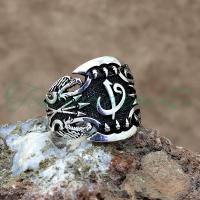 925 Ayar Gümüş Elif Vav Tasarım Erkek Yüzük