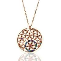 925 Ayar Gümüş Çiçek Bahçesi Hayalet Kolye