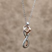 925 Ayar Gümüş Sonsuz Aşk Hayalet Kolye
