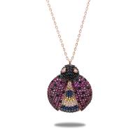 925 Ayar Gümüş Uğur Böceği Hayalet Kolye