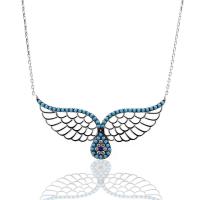 925 Ayar Gümüş Melek Kanatları Hayalet Kolye