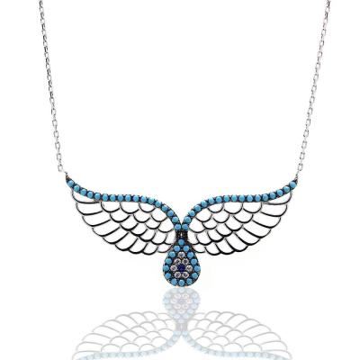 925 Ayar Gümüş Melek Kanatları Hayalet Kolye