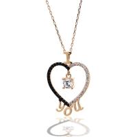 925 Ayar Gümüş Benim Kalbim Sensin Hayalet Kolye