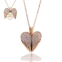 925 Ayar Gümüş İsimli Melek Kanatlı Hayalet Kolye