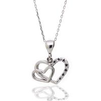 925 Ayar Gümüş Kalp Kalbe Kolye