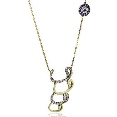 925 Ayar Gümüş Vavlı Hayalet Kolye