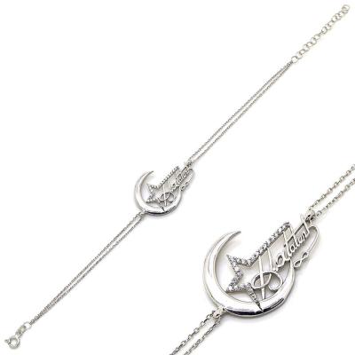 925 Ayar Gümüş Kemal Atatürk İmzalı Ayyıldız Bileklik