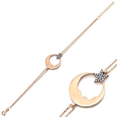 925 Ayar Gümüş Atatürk Silüetli Ayyıldız Bileklik