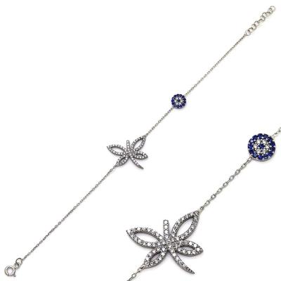 925 Ayar Gümüş Nazar Boncuklu Yusufçuk Bileklik