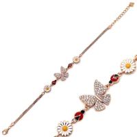 925 Ayar Gümüş Papatya Uğur Böceği Kelebek Bileklik