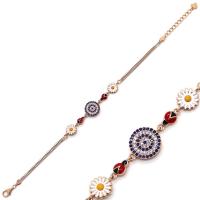 925 Ayar Gümüş Papatya Uğur Böceği Nazar Boncuğu Bileklik