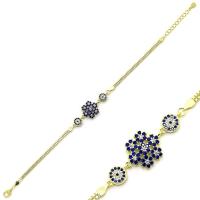 925 Ayar Gümüş Nazar Boncuklu Kar Tanesi Bileklik