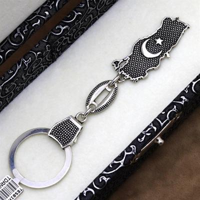 925 Ayar Gümüş Türkiye Ayyıldız Anahtarlık