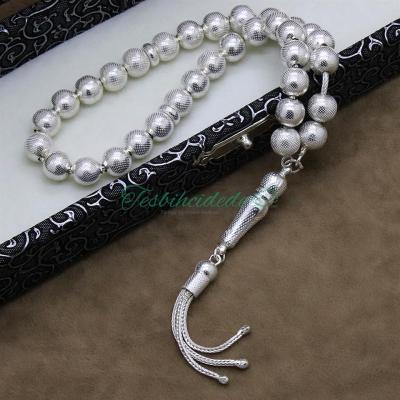 925 Ayar Gümüş Küre Kesim Tesbih