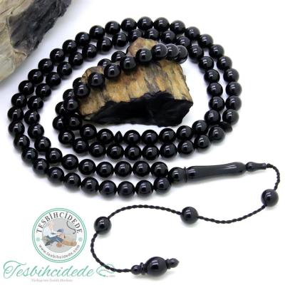 99'luk Sistemli Sade Erzurum Oltu Taşı Tesbih (6.5x6.5 mm)