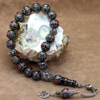 Ayyıldız Türk Tasarım Firuze Mercan İşlemeli Maskot Erzurum Oltu Taşı Tesbih