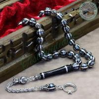 Ayyıldız Tasarım Burgulu Yarma Ve Firuze İşlemeli Erzurum Oltu Taşı Tesbih