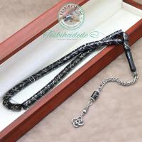 Ayyıldız Püsküllü Teksıra İşlemeli Kesme Erzurum Oltu Taşı Tesbih