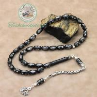 Ayyıldız Püsküllü Baklava İşlemeli Kapsül Erzurum Oltu Taşı Tesbih