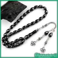 Ayyıldız İşlemeli Kızılcık Kesim Erzurum Oltu Taşı Tesbih