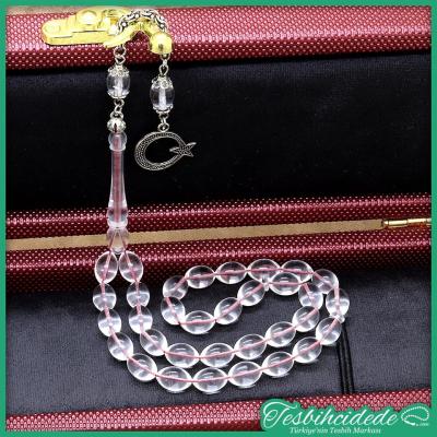 Ayyıldız Püsküllü Şeffaf Uçak Camı Tesbih