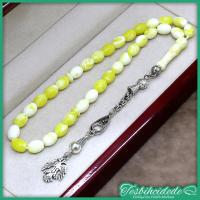 Beyzi Kesim Kokulu Limon Sarısı Toz Kehribar Tesbih