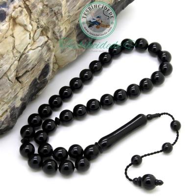 Bürokrat Boy Sistemli Sade Erzurum Oltu Taşı Tesbih (9X9 mm)