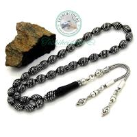 Çeşm-İ Bülbül İşlemeli Erzurum Oltu Taşı Tesbih