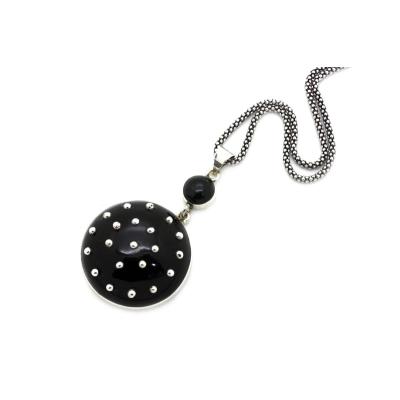 Erzurum El İşi Güverse Geleneksel Tasarım Oltu Taşı Kolye