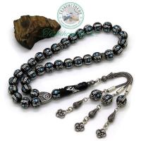 Firuze Karpuz İşlemeli Erzurum Oltu Taşı Tesbih