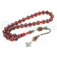 Firuze Ve Gümüş İşlemeli Özel Yapım Sıkma Ateş Kehribar