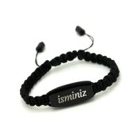 Gümüş Tasarım İsim Yazılı Bileklik