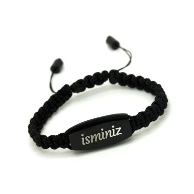 Gümüş Tasarım İsim Yazılı Bileklik