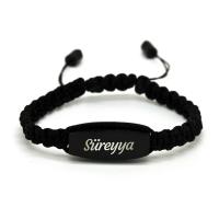 Gümüş Tasarım İsim Yazılı Bileklik