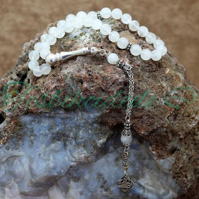 Gümüş Tuğra Tasarım Aytaşı Tesbih