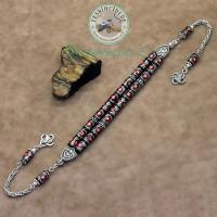 Gümüş Tuğra Ayyıldız Tasarım Mercan İşlemeli Kesme Erzurum Oltu Taşı Tesbih